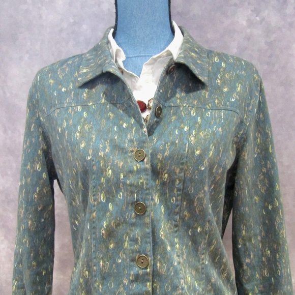 Christopher & Banks Teal Green Brown Jacket Size M - Picture 2 of 5